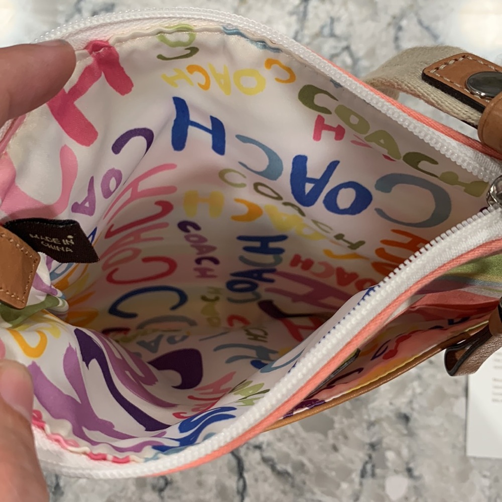 Coach Multicolor Pastel Striped Crossbody Bag - Picture 3 of 5